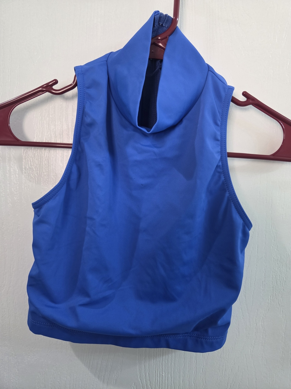 balera Electric Blue Sleeveless Mock Neck Tank